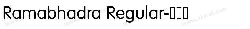 Ramabhadra Regular字体转换